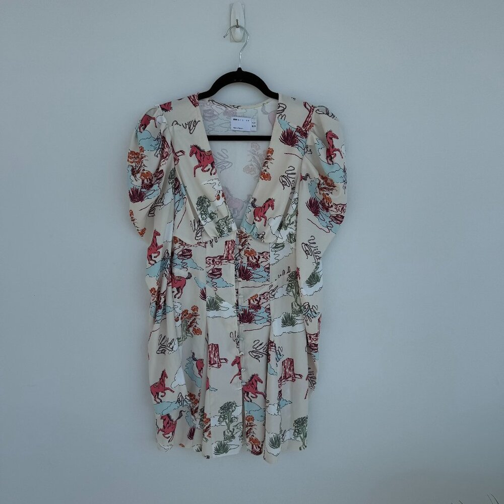 ASOS DESIGN satin button through mini dress